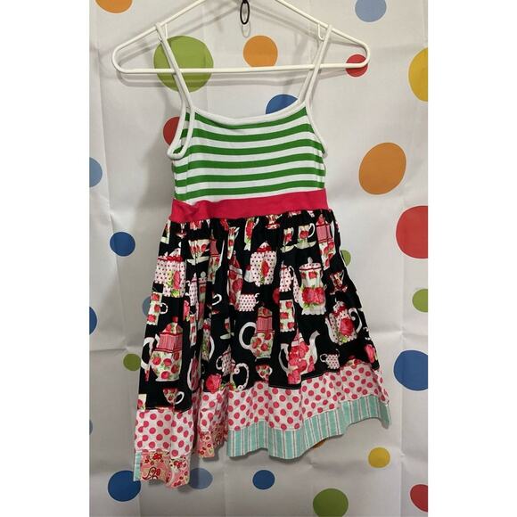 K Pea Girls Sundress Size 10 Multi Color 🌿🍓 - Picture 10 of 16